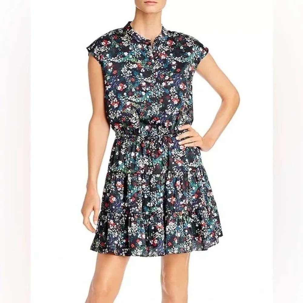 Rebecca Minkoff | Ollie Floral Dress Black Multi Size XXS